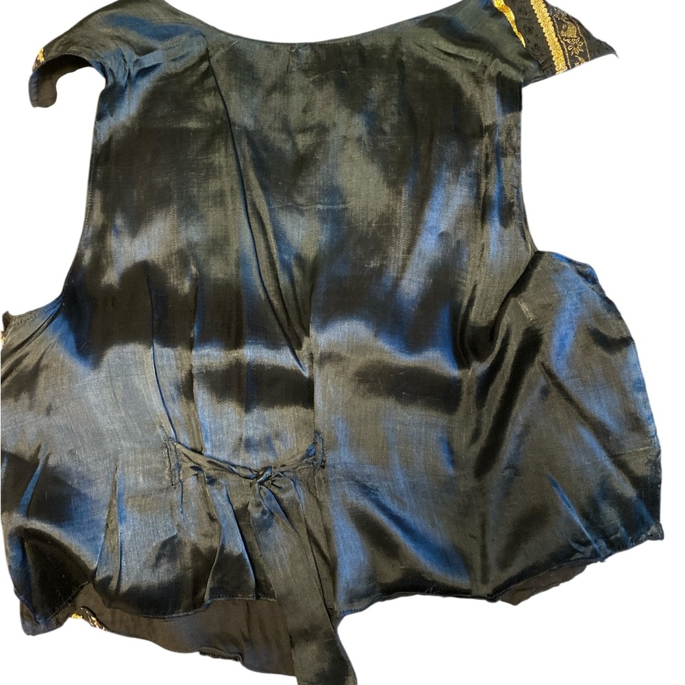 Adrian Jordan Vintage Metallic Brocade Vest – Boho/Statement Waistcoat - Picture 6 of 7